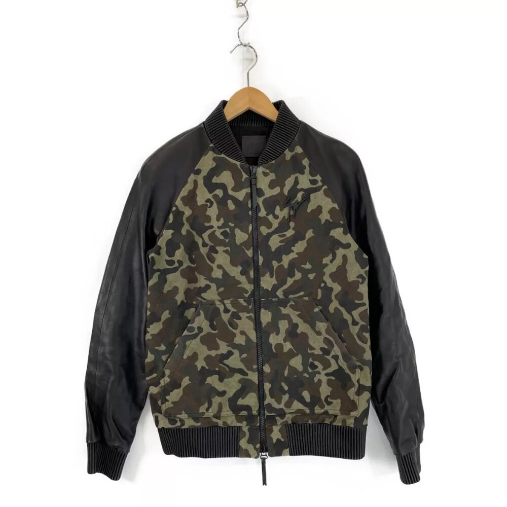 Giuseppe Zanotti Leather Camoflauge Jacket